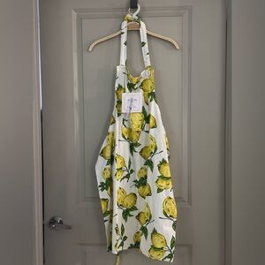 April Cornell Fresh Lemon Printed Cottage Chef 100% Cotton Spring Lemons  Apron